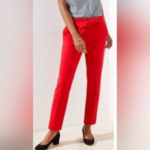 LOFT Vibrant Red Ankle Pants